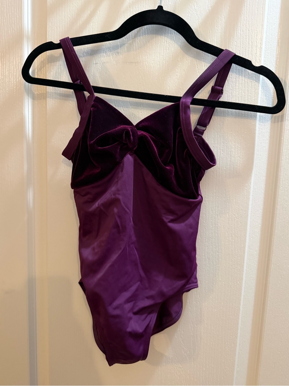 Girls' Balera Purple Velvet Accent Leotard